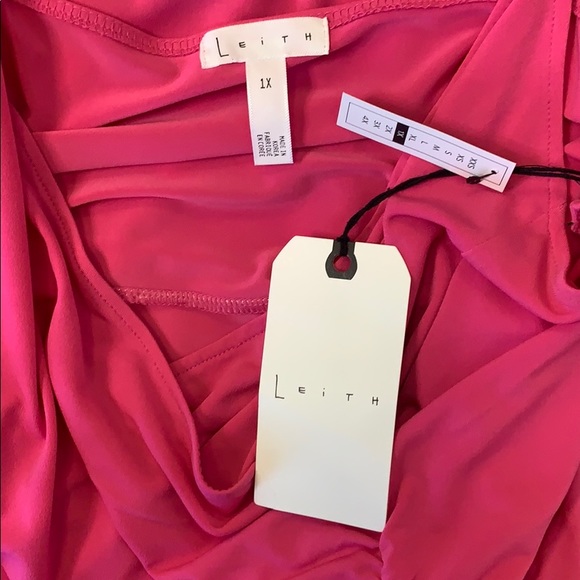 LEITH Nordstrom Plus Ruched Raspberry BodyCon 1X - Picture 10 of 12